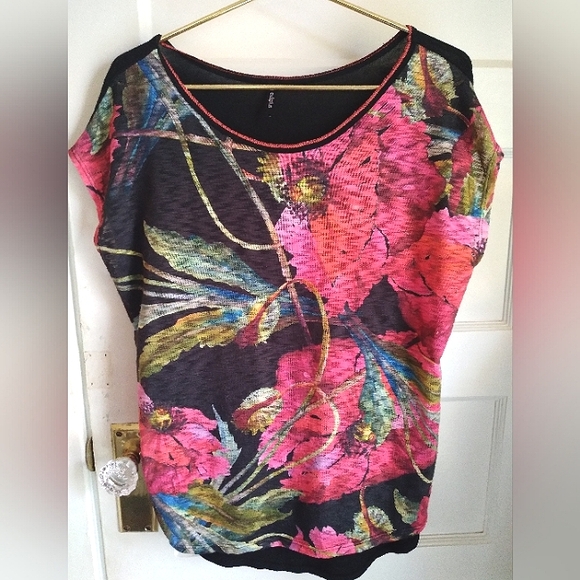 Edista floral cap sleeve top - l - Picture 3 of 5